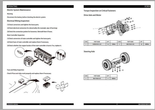 BYD CounterBalance ECB50 Service Parts Manual 2