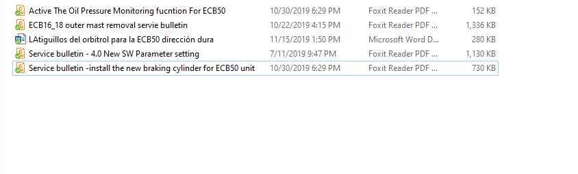 BYD Forklift ECB 16 35 Service bulletin 1