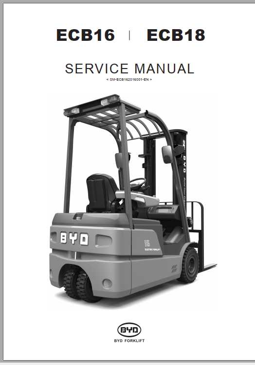 BYD Forklift ECB16 ECB18 Service Manual SM ECB202016001 EN 1