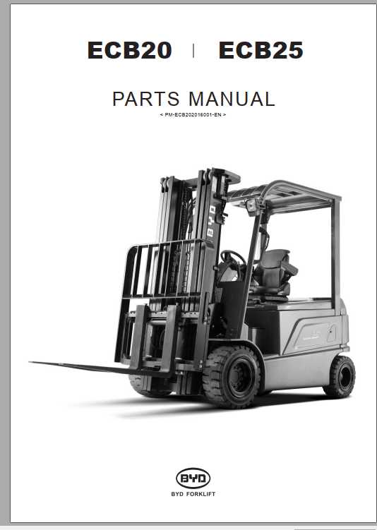 BYD Forklift ECB20 ECB25 Parts Manual 1