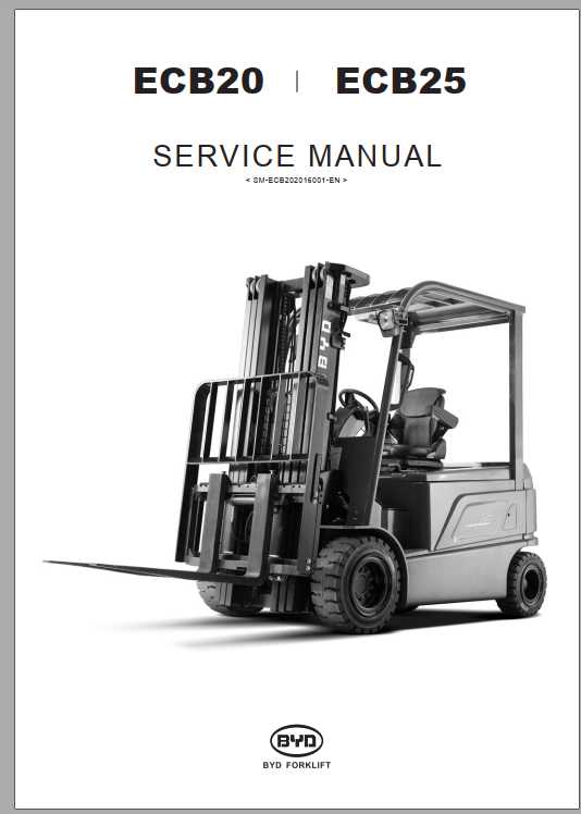 BYD Forklift ECB20 ECB25 Service Manual SM ECB202016001 EN 1