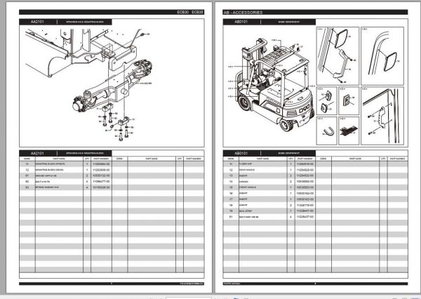 BYD Forklift ECB30 ECB35 Parts Manual 2