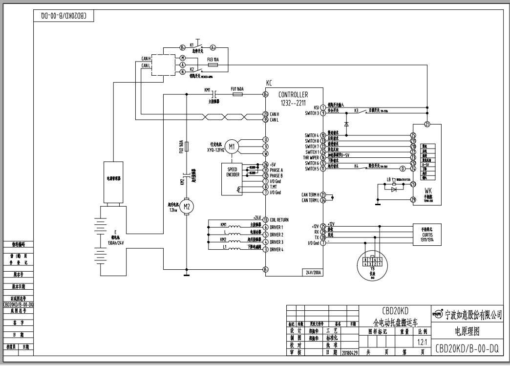 BYD Forklift PTW20 Electrical Schematic Training Manual Byd forklift ptw20 electrical schematic training manual
