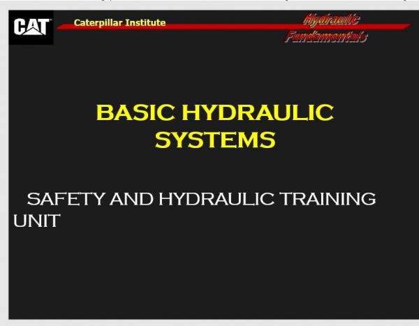 CAT Institute Basic Hydraulic Systems Training 1