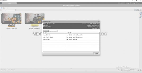 CNH New Holland Case CE Construction Latin America EPC 02.2021 Spare Parts Catalog DVD Combo 2 2