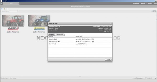 CNH New Holland Case IH AG Latin America EPC 02.2021 Spare Parts Catalog DVD Combo 2