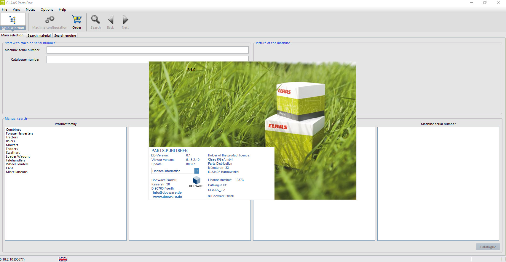 Claas Parts Doc 2.2 Agricultural Updated 677 05.2021 EPC Spare Parts Catalog