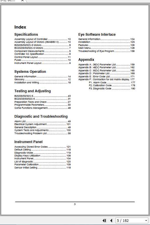 Daewoo Doosan Forklift BC20S 5 BC25SE 5 Operation Testing Adjusting 2