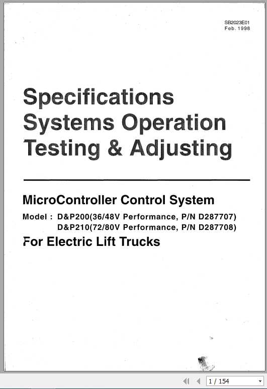 Daewoo Doosan Forklift D P200 D P210 Operation Testing Adjusting 1