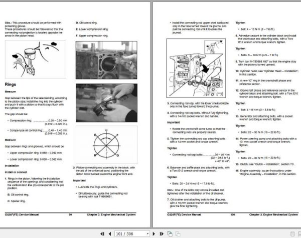 Daewoo Doosan Forklift G424F FE LP Engine Service Manual 3