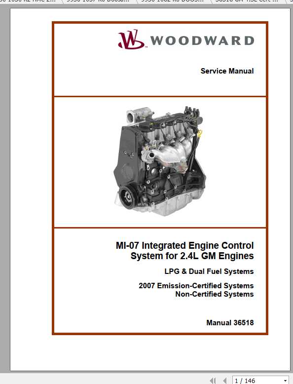 Daewoo Doosan Forklift Woodward Engine Service Manual 1