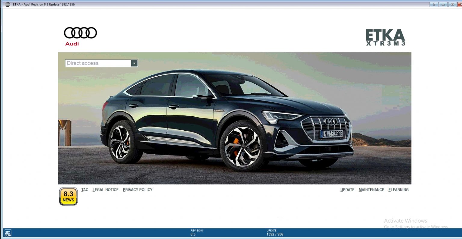 ETKA 8.3 Audi Updated 1392 02.2021 Spare Parts Catalog DVD Archives