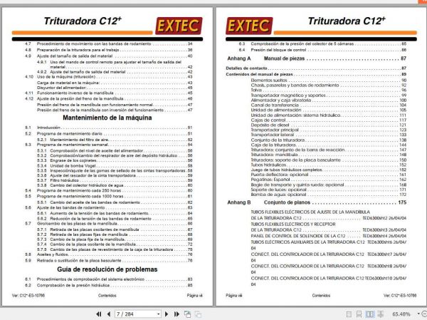 Extec Crusher C12 Mantenance Manual Es 2