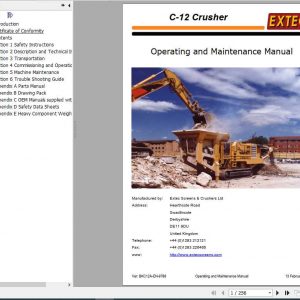 Extec Crusher C12 Operation Mantenance Manual 1