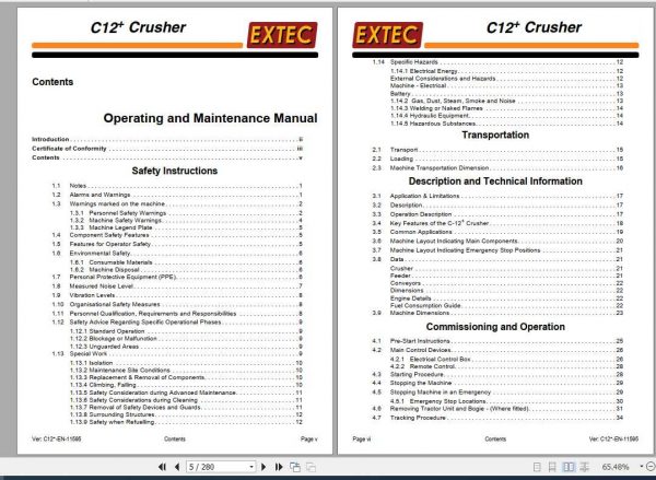 Extec Crusher C12 Operation Mantenance Manual 2 1