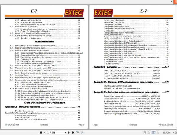Extec Crusher E7 Operation Mantenance Manual Es 2