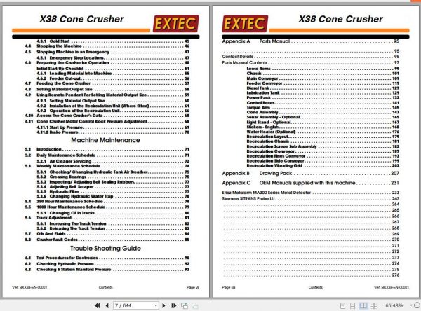 Extec Crusher X38 Cone Operation Mantenance Manual 2