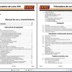 Extec Crusher X44 Mantenance Manual ES 2