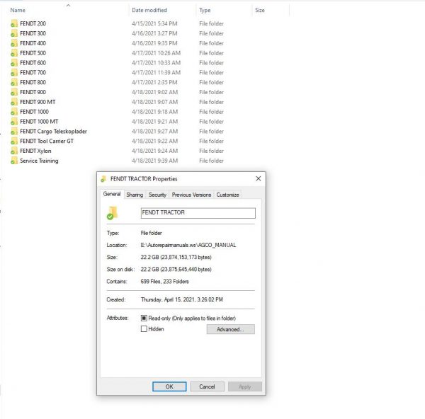 FENDT TRACTOR 22.2GGB PDF Diagrams Operator Manual Workshop Manuals English EN DVD 1 1
