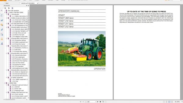 FENDT TRACTOR 22.2GGB PDF Diagrams Operator Manual Workshop Manuals English EN DVD 12