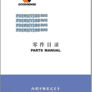 Goodsense Forklift FDGY 20 35 B C Parts Manual 1