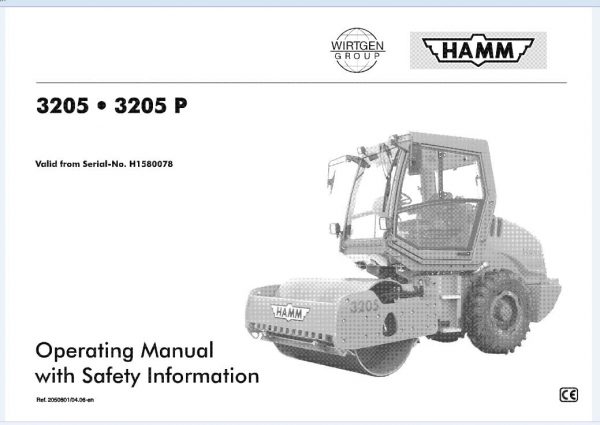 Hamm Roller 3205 3205P 1.58 Electric Hydraulic Diagrams DEEN 1