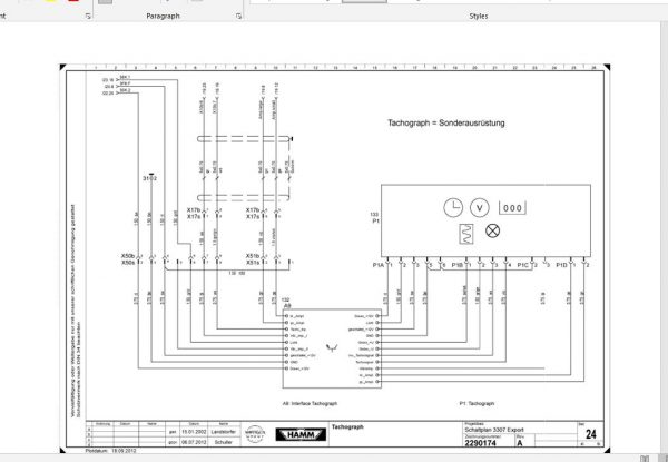 Hamm Roller 3205 3205P 1.58 Electric Hydraulic Diagrams DEEN 3