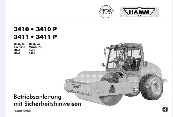 Hamm Roller 3410P 3411P H1.69 Electric Hydraulic Diagrams DEEN 1