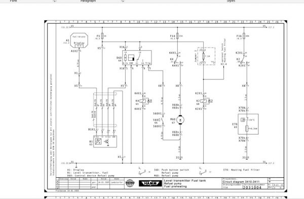 Hamm Roller 3410P 3411P H1.69 Electric Hydraulic Diagrams DEEN 2