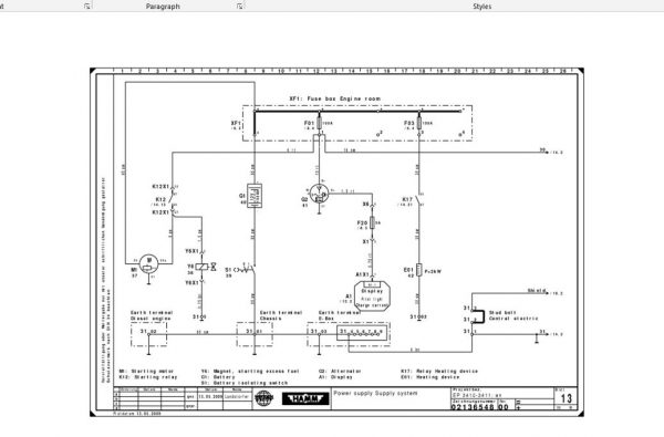 Hamm Roller 3410P 3411P H2.06 Electric Hydraulic Diagrams DEEN 2