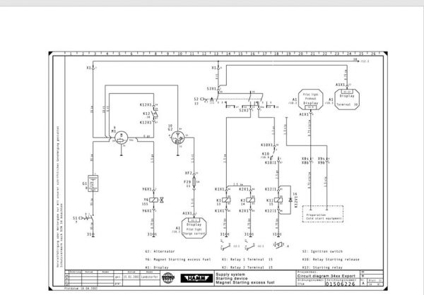 Hamm Roller 3412VIOP 3414VIOP H1.60 Electric Hydraulic Diagrams DEEN 2