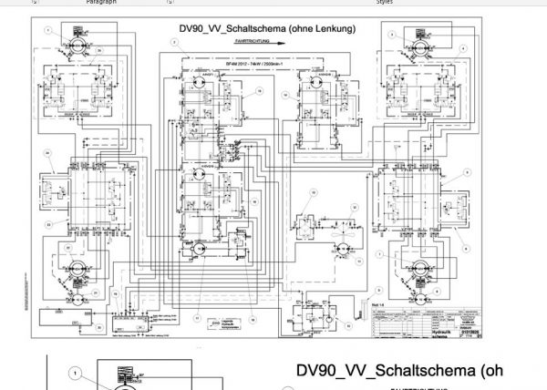 Hamm Roller DV90VVTVVOTO H1.66 Electric Hydraulic Diagrams DEEN 3