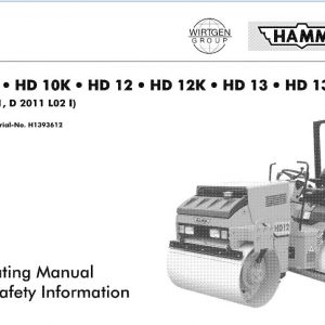 Hamm Roller HD10K HD12K HD13K H1.39 Electric Hydraulic Diagrams DEEN 1