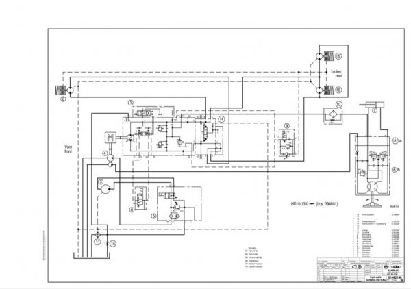 Hamm Roller HD10K HD12K HD13K H1.39 Electric Hydraulic Diagrams DEEN 3
