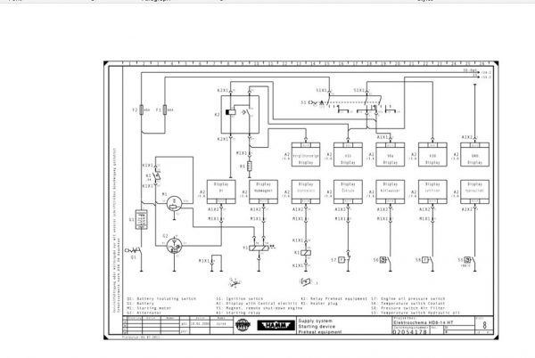 Hamm Roller HD10VVVT HD12VVVT H1.71 Electric Hydraulic Diagrams DEEN 2