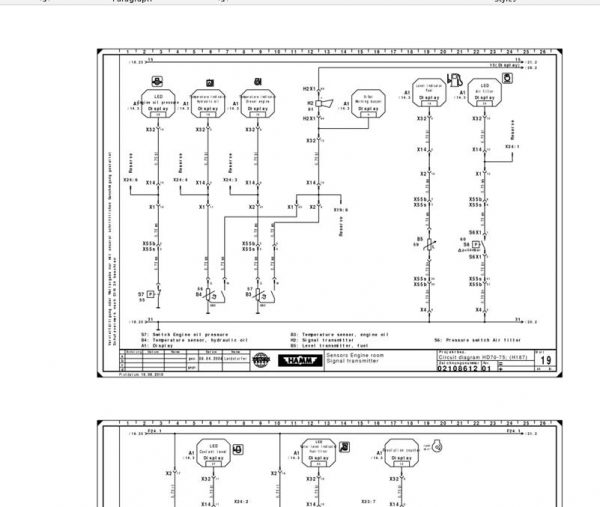 Hamm Roller HD70 HD75 H1.87 Electric Hydraulic Diagrams DEEN 2