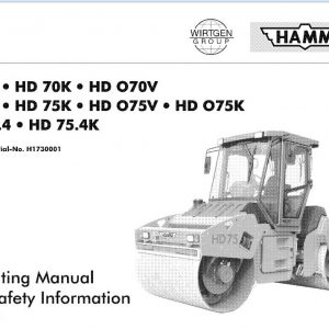 Hamm Roller HD70KOV HD75KOV HD75.4K H1.73 Electric Hydraulic Diagrams DEEN 1