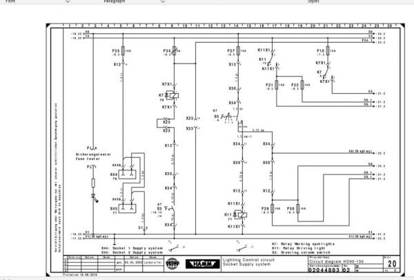 Hamm Roller HD90KV HD90.4 HD110KHVVHV H1.74 Electric Hydraulic Diagrams DEEN 2