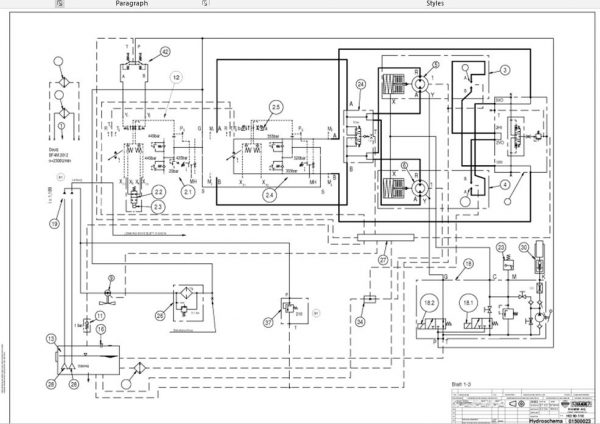 Hamm Roller HD90KV HD90.4 HD110KHVVHV H1.74 Electric Hydraulic Diagrams DEEN 3