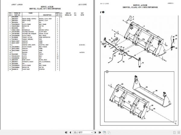 Hidromek Backhoe Loader HMK 102B Mocsxro Spare Part Catalog 2010 2