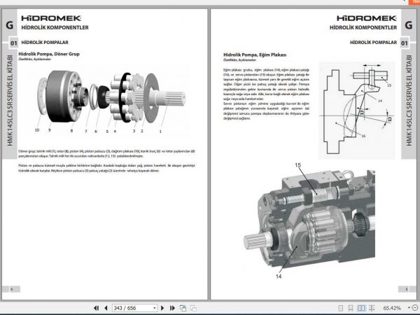 Hidromek Excavator HMK 145LC 3 SR Service Manual Turkish 2