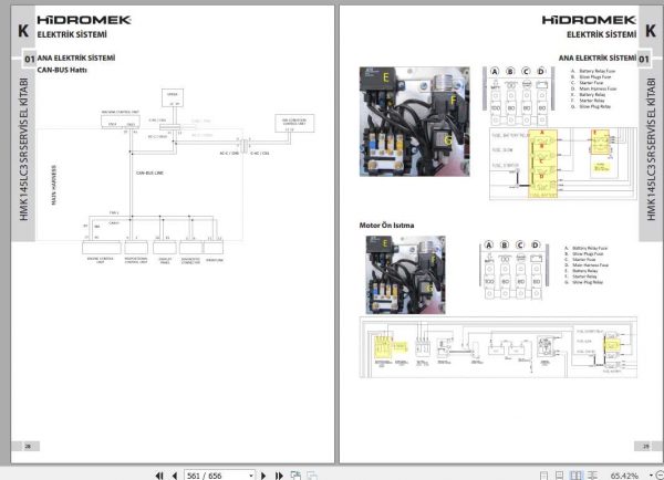 Hidromek Excavator HMK 145LC 3 SR Service Manual Turkish 3