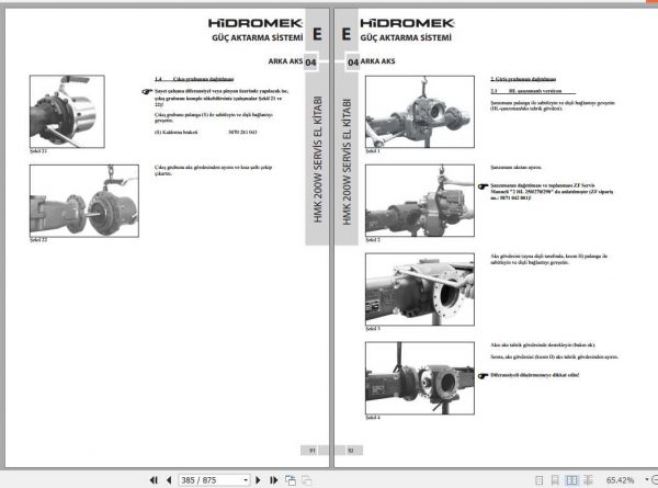 Hidromek Excavator HMK 200W Service Manual Turkish 3
