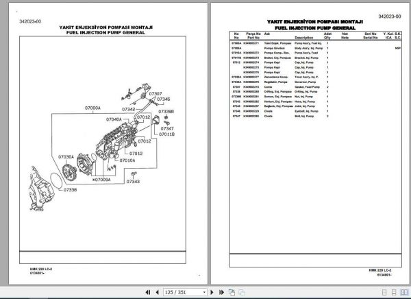 Hidromek Excavator HMK 220LC 2 Part Catalog 2