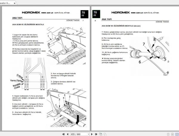 Hidromek Excavator HMK 220LC 2 Service Manual Turkish 3