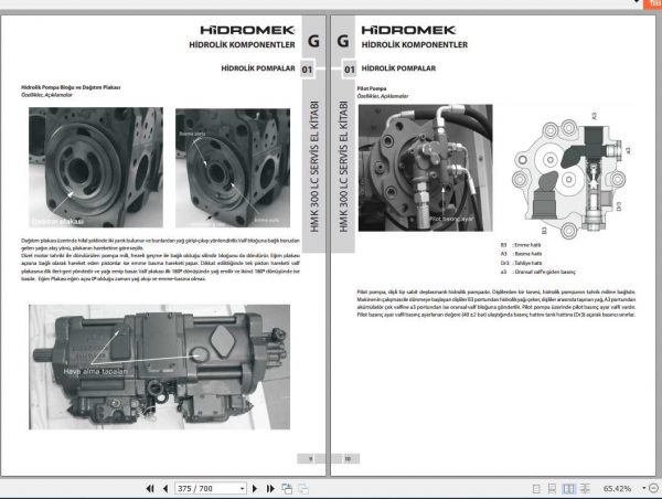 Hidromek Excavator HMK 300LC Plus Service Manual Turkish 2