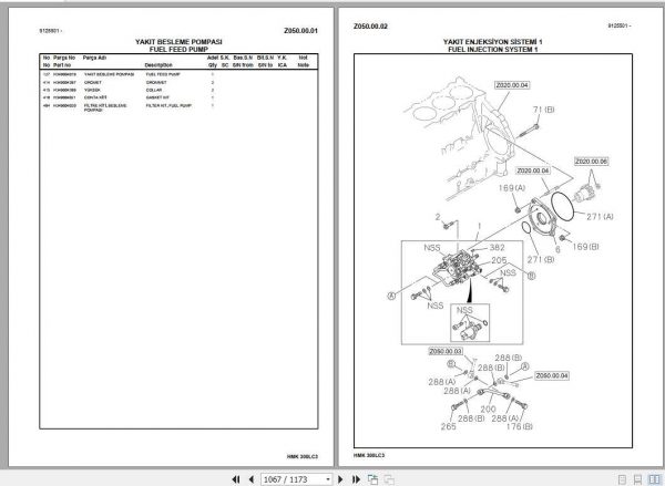 Hidromek Excavator HMK 300LC3 Spare Part Catalog 3
