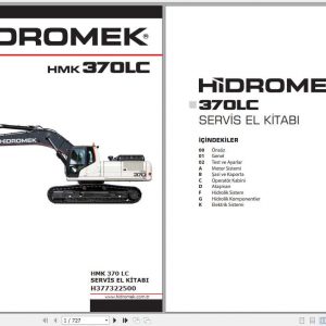 Hidromek Excavator HMK 370LC Service Manual Turkish 1