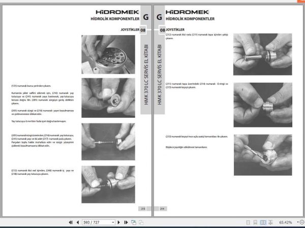 Hidromek Excavator HMK 370LC Service Manual Turkish 3