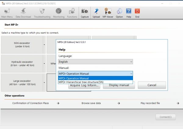 Hitachi Construction Machinery MPDr Ver 3.12.0.1 03.2021 Diagnostic Software 10